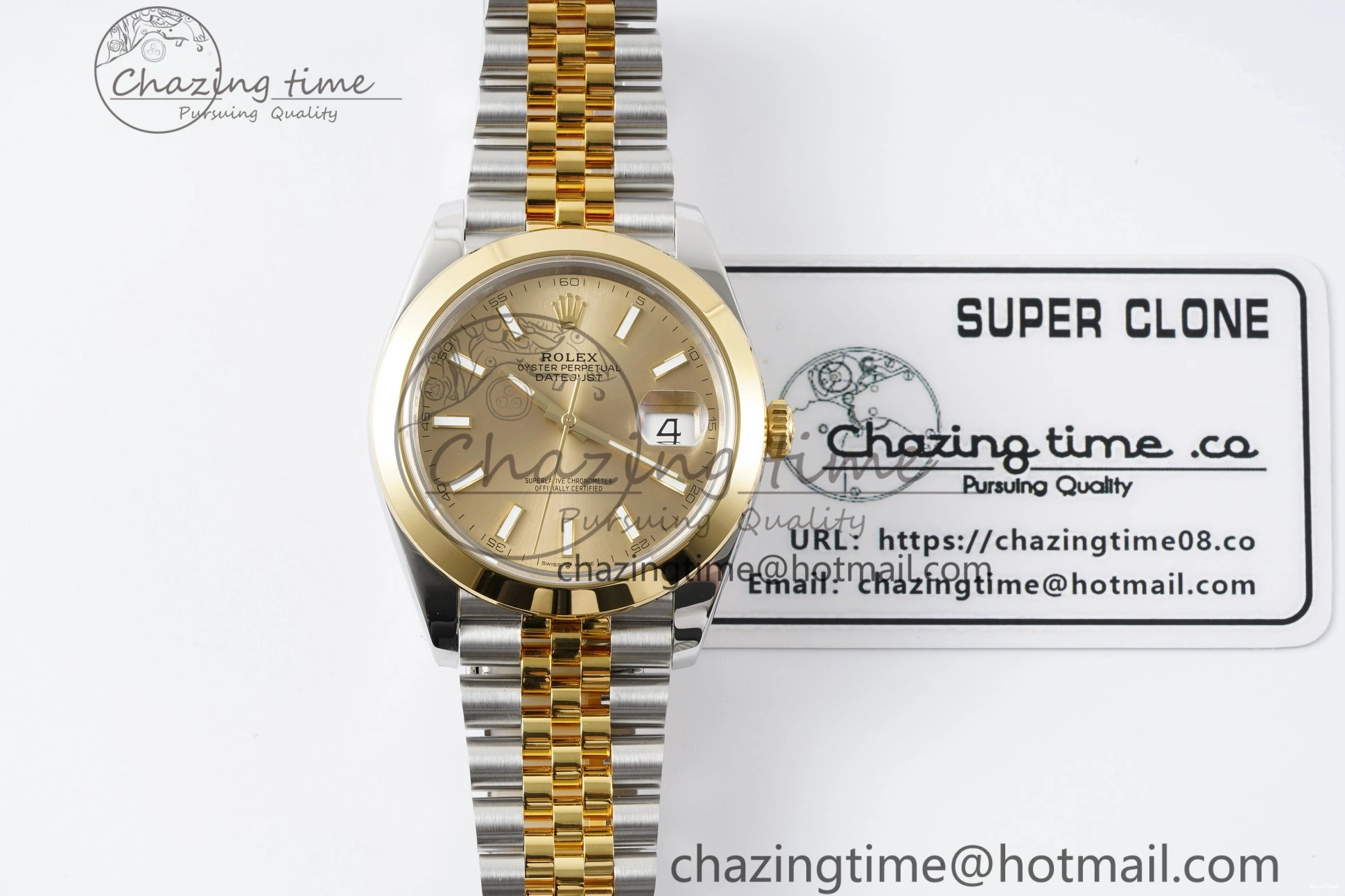 MiroTime 0124 Breathable DateJust 41 SS YG Polished Bezel KING 1:1 Best Edition 904L Steel YG Dial on Jubilee Bracelet VR 2221